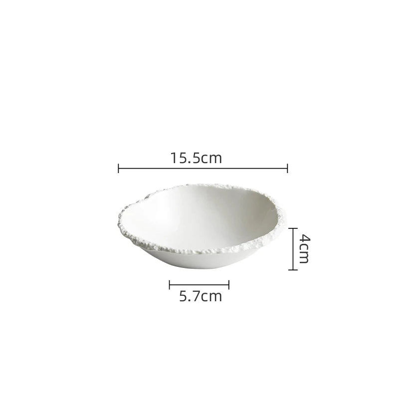 Serving Bowl Ceramic 9.8 in Rustic Dining Kitchen Salad Lunch Dinner Bowl | Thomler
