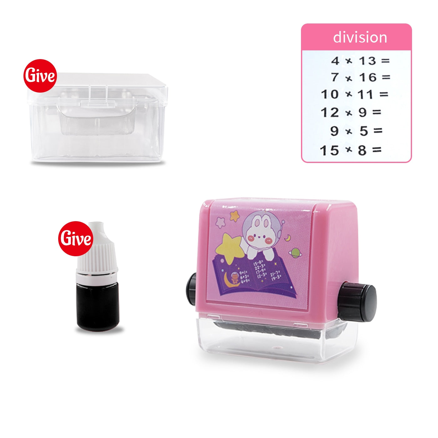Handheld Arithmetic Stamp Roller for Kids Elementary School Homework Practice & Learning | Thomler