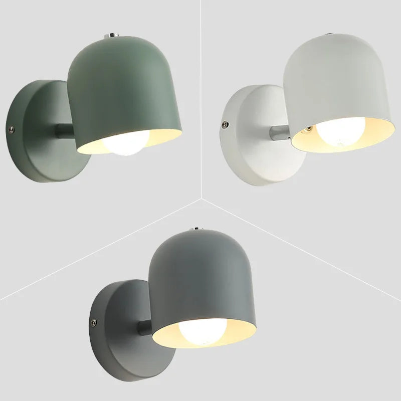 Wall Lamp Iron Glass 6.7 in White Flush Mount Bedroom Hallway Sconce Lighting Fixture Modern Minimalist | Thomler