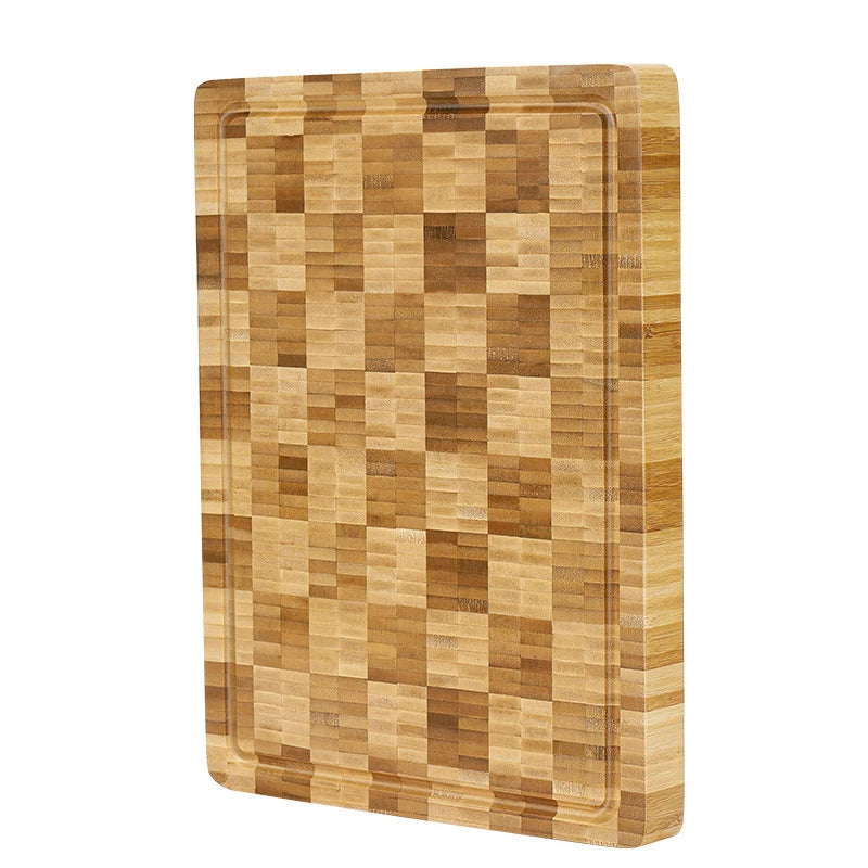 Reversible Bamboo Cutting Board with Drip Groove for Meat, Vegetables & Fruit – Butcher Block Surface | Thomler