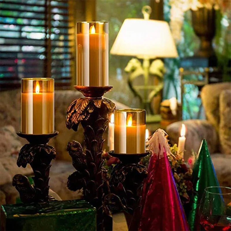Flameless Candle Polypropylene 4–6 in Remote Control LED Decorative Home Ambiance Set | Thomler