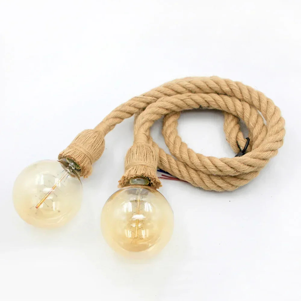 Pendant Light Rope E27 2.0 m Vintage Loft Interior Dining Room Kitchen Island Hanging Ceiling Lamp Industrial Style | Thomler