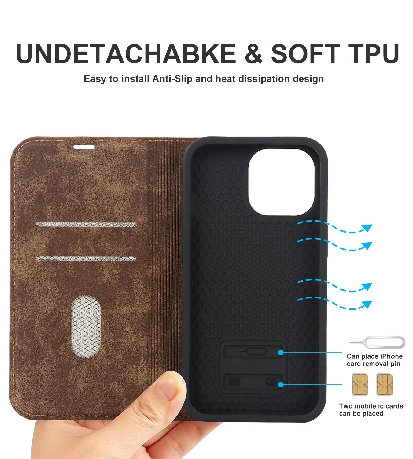 Magnetic Detachable Wallet Case for iPhone with Wireless Charging & Card Slots | Thomler