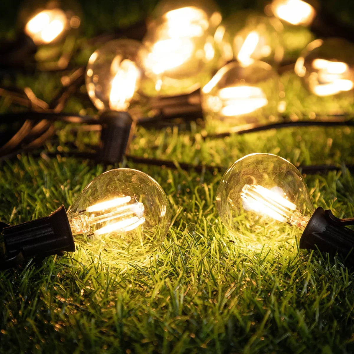 Solar-Powered String Lights for Outdoor Patios – Rechargeable LED Ambiance Lighting | Thomler