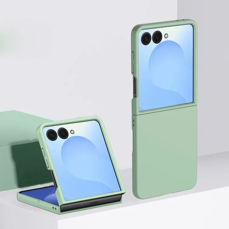 Protective Hard Shell Phone Case for Foldable Flip Smartphones – Wireless Charging Compatible, Raised Edge Screen Protection, Precision | Thomler