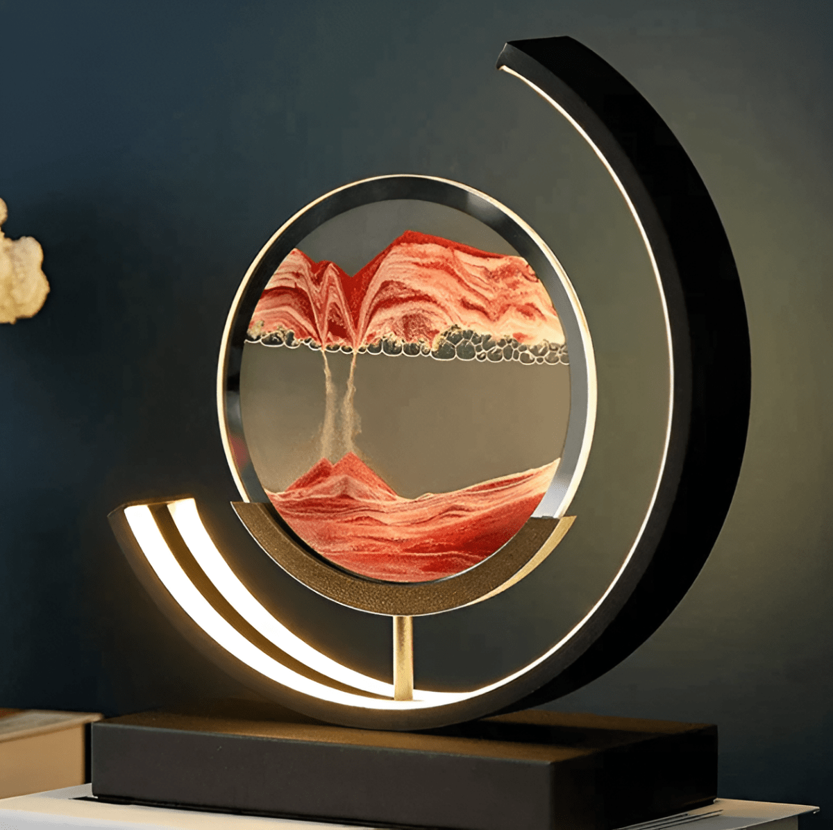 Sand Lamp Metal 10 in Relaxing Ambient Light 3 Color Modes | Thomler