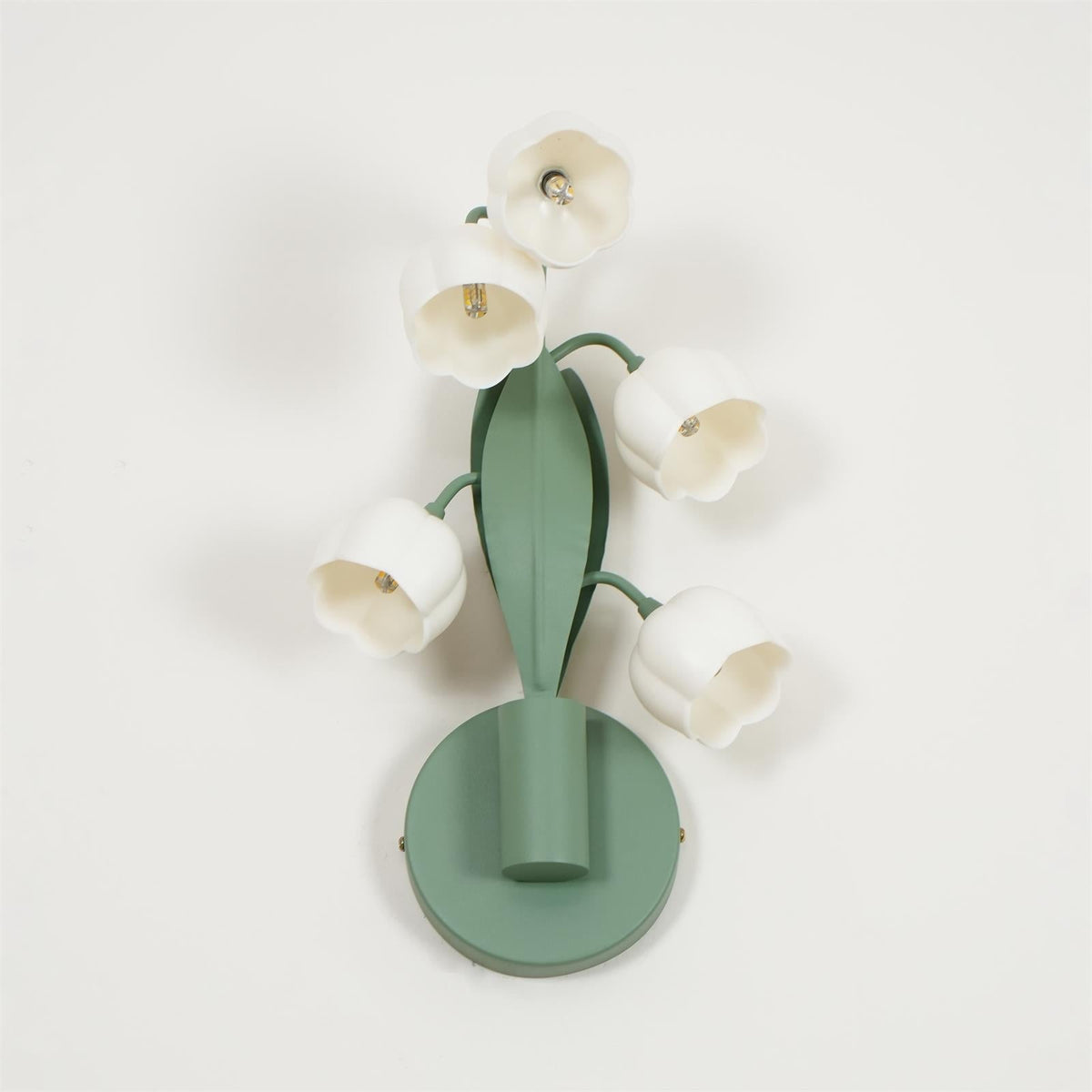 Botanical Leaf Accent Sconce with Orchid-Inspired Design for Bedroom & Hallway | Indoor Hardwired Fixture for Living Spaces | Metal & | Thomler