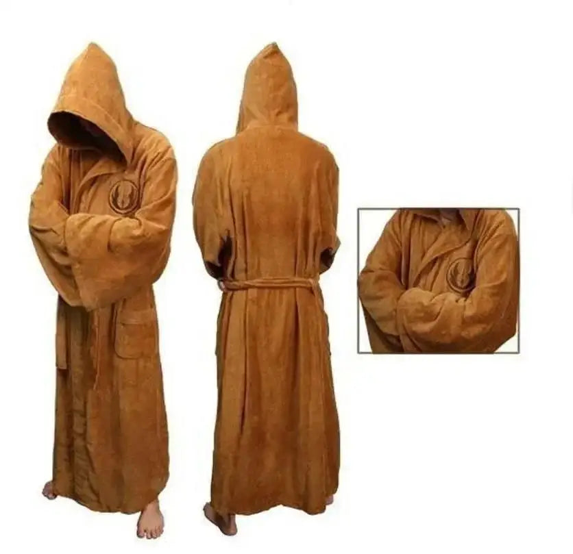 Hooded Fleece Robe for Men – Thick Winter Bathrobe with Hood – Plush Full-Length Loungewear for Cold Nights at Home | Thomler