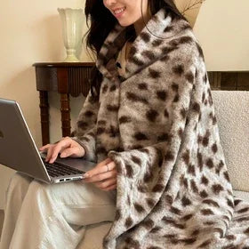 Faux Cashmere Plaid Throw Blanket – Thick Plush Portable Cover for Couch, Bed, Travel & Winter Warmth | Thomler