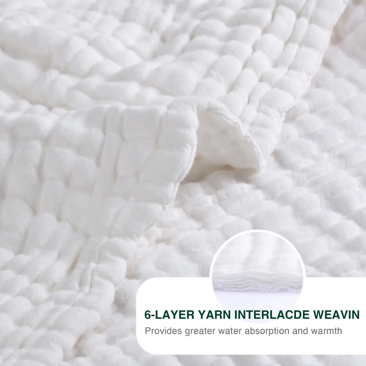 Six-Layer Cotton Gauze Throw Blanket for Couch, Bed & Travel – Breathable Year-Round Comfort | Thomler