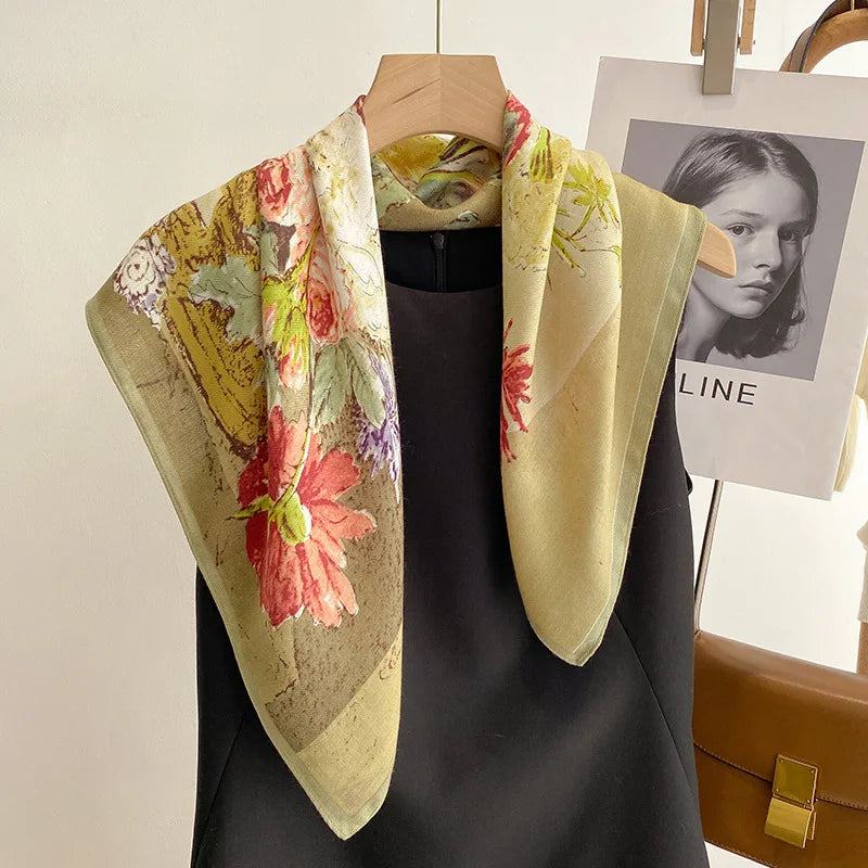 Lightweight Bandana Square Headscarf for Women – Versatile Neck & Hair Wrap in Printed Designs | Thomler