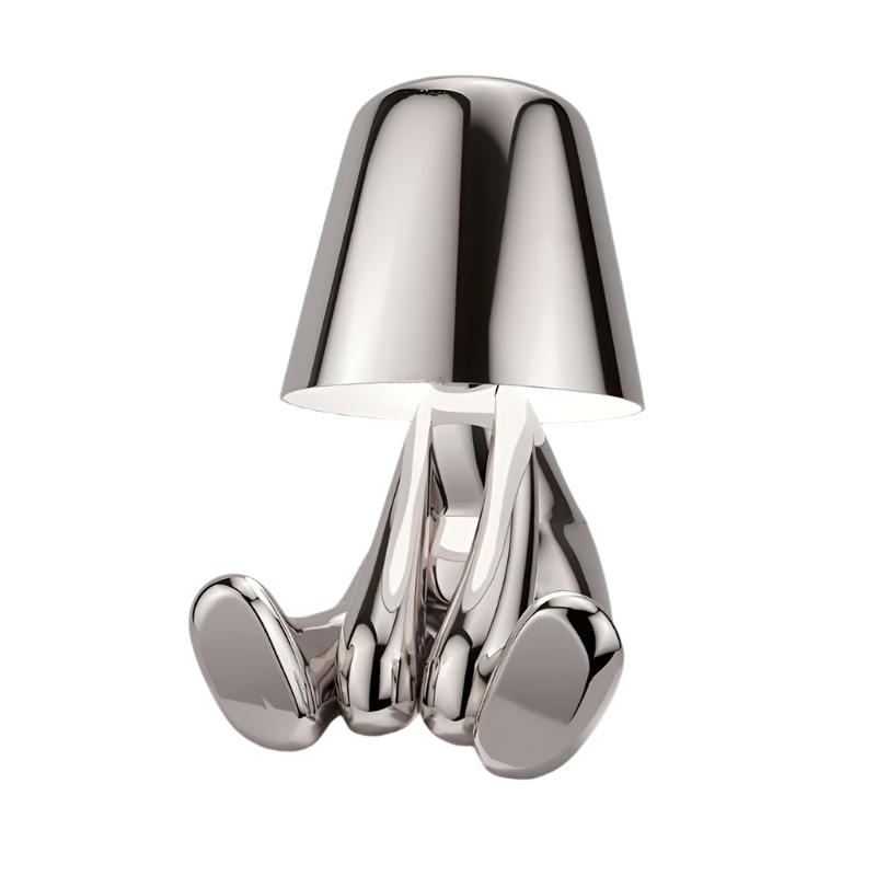 Table Lamp Aluminum LED 8.7 in Rechargeable Warm White Bedroom Nightstand Portable Touch Dimmable Lighting | Thomler