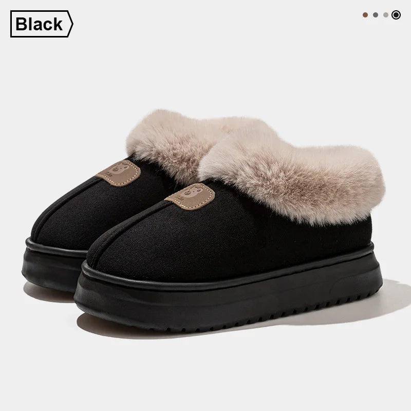 Ankle-High Plush House Slippers – Cushioned EVA Base, Fleece Warmth, Indoor/Outdoor Use for Men & Women | Thomler