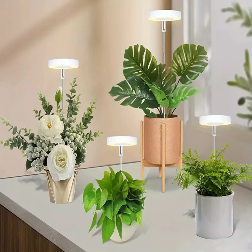 Adjustable Full-Spectrum Indoor Plant Grow Light with USB Power Stand | Thomler