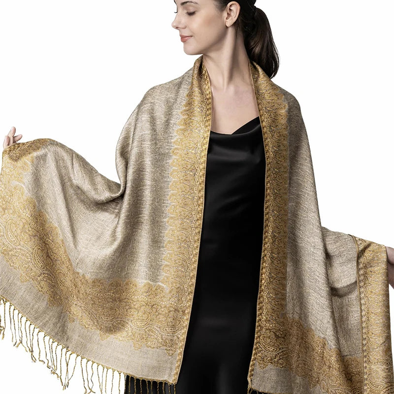 Women's Soft Cashmere-Feel Wrap Shawl – Lightweight Year-Round Fashion Accessory for Everyday Warmth | Thomler