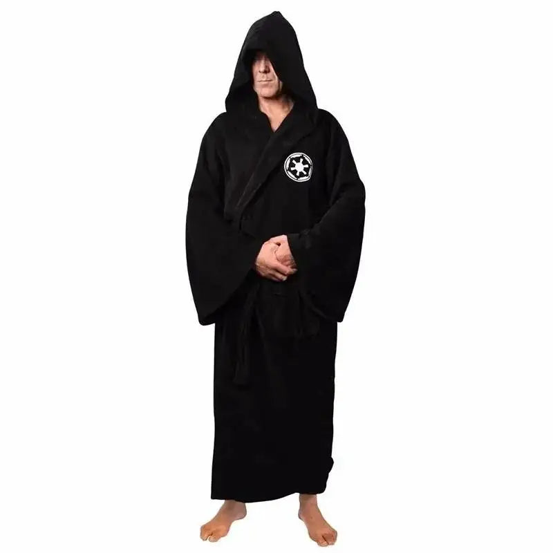 Hooded Fleece Robe for Men – Thick Winter Bathrobe with Hood – Plush Full-Length Loungewear for Cold Nights at Home | Thomler