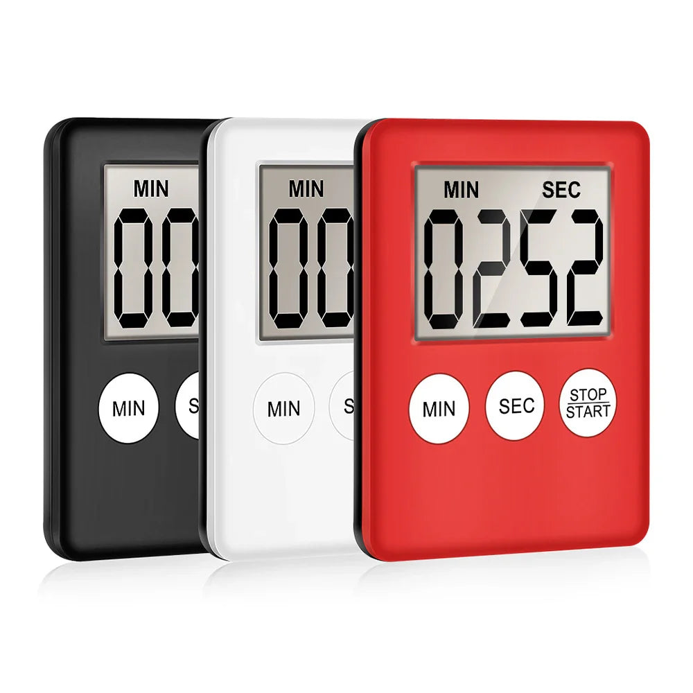 Digital Kitchen Timer Magnetic LCD 7.0 cm Compact Cooking Countdown Clock Focus Timer For Kitchen Sports Study | Thomler