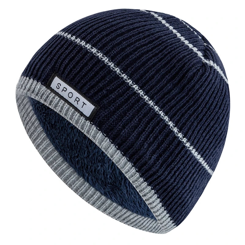 Fleece-Lined Knit Beanie for Cold Weather – Unisex Winter Hat with Soft Faux Fur Lining for Everyday Wear, Skiing & Outdoor Activities | Thomler
