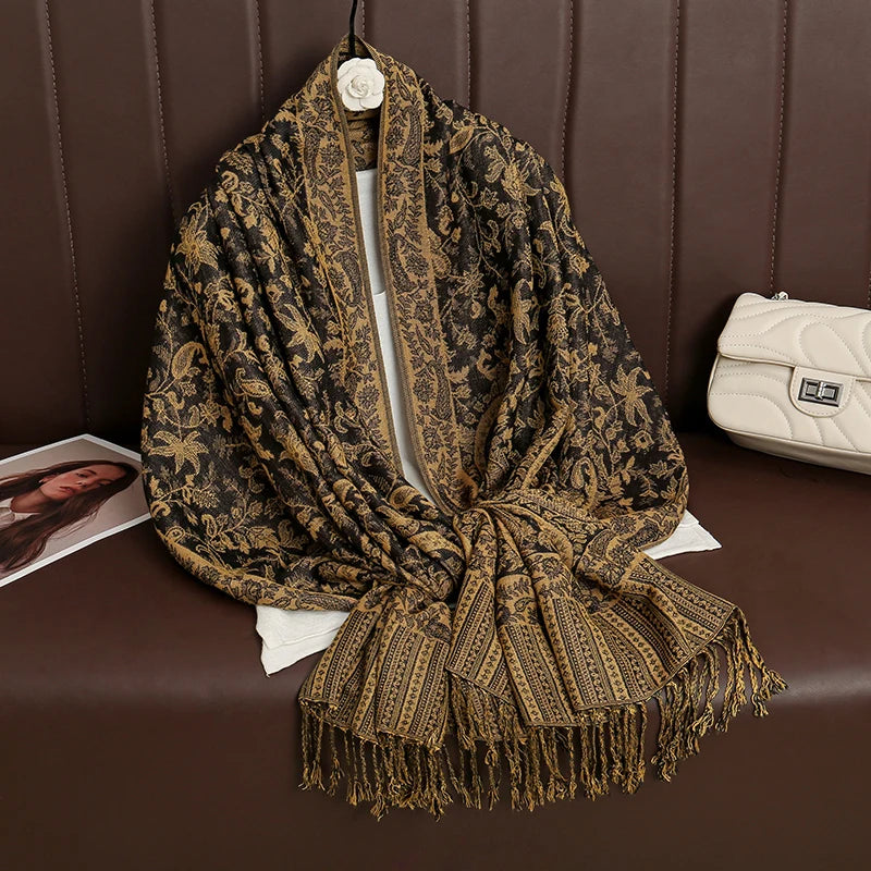 Soft Cotton-Blend Winter Wrap Scarf for Women – Lightweight Shawl for Fall & Cold Weather | Thomler