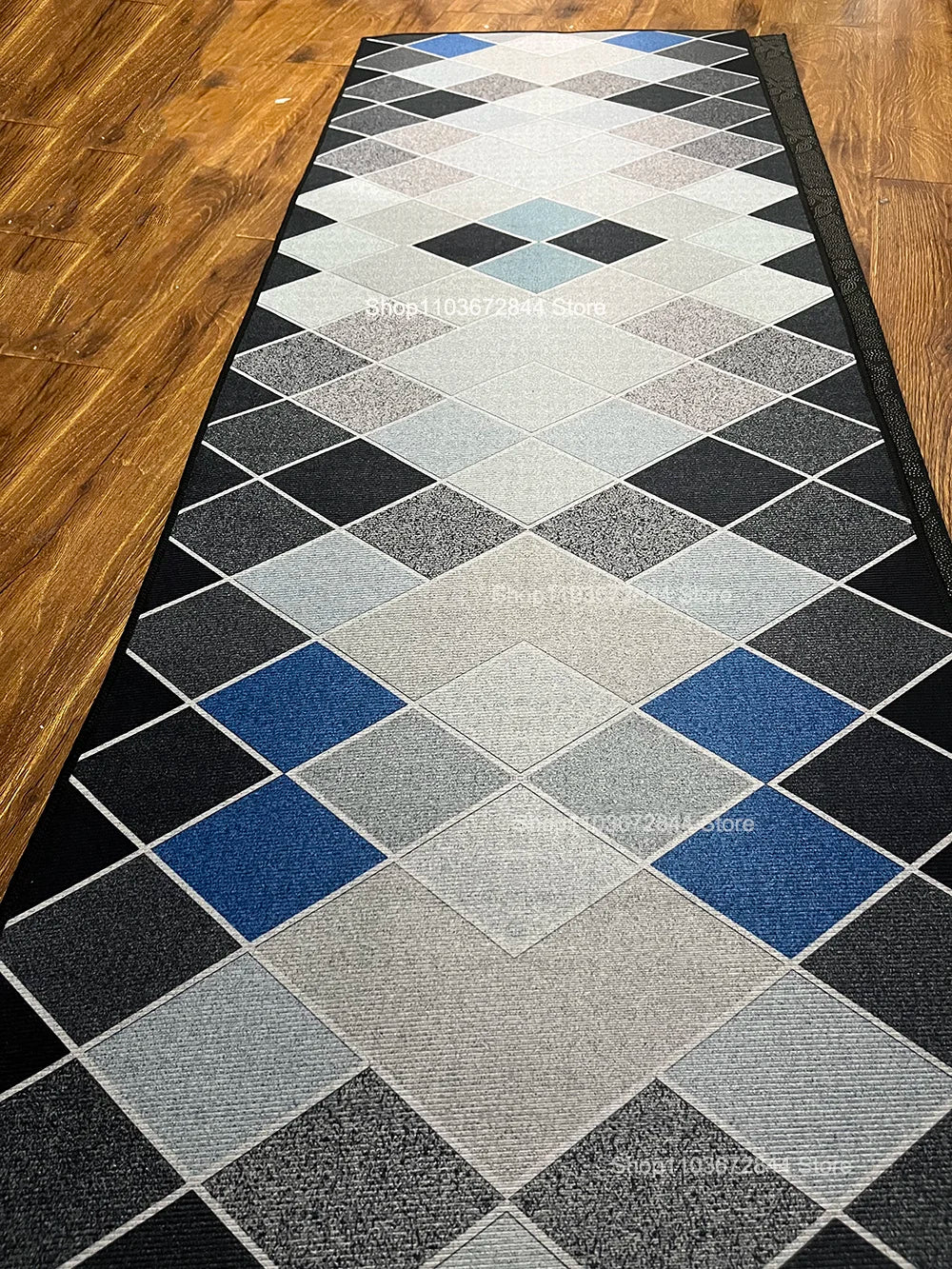 Geometric Print Runner Rug for Hallways – Slip-Resistant Extra Long Entryway Floor Mat | Thomler