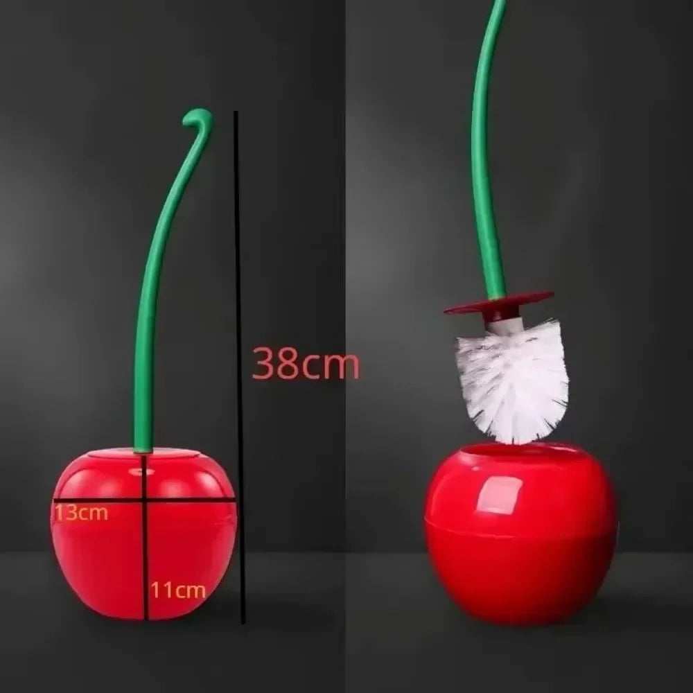 Cherry-Shaped Toilet Brush – Playful Bathroom Accessory with Stand – Decorative WC Cleaning Tool | Thomler