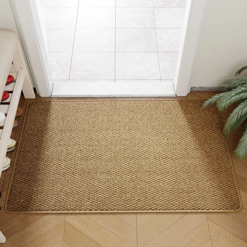 Woven-Look Outdoor Entrance Mat with Non-Slip Backing – Weather-Resistant Polypropylene Doorway Rug for Front Door, Patio & Hallway | Thomler