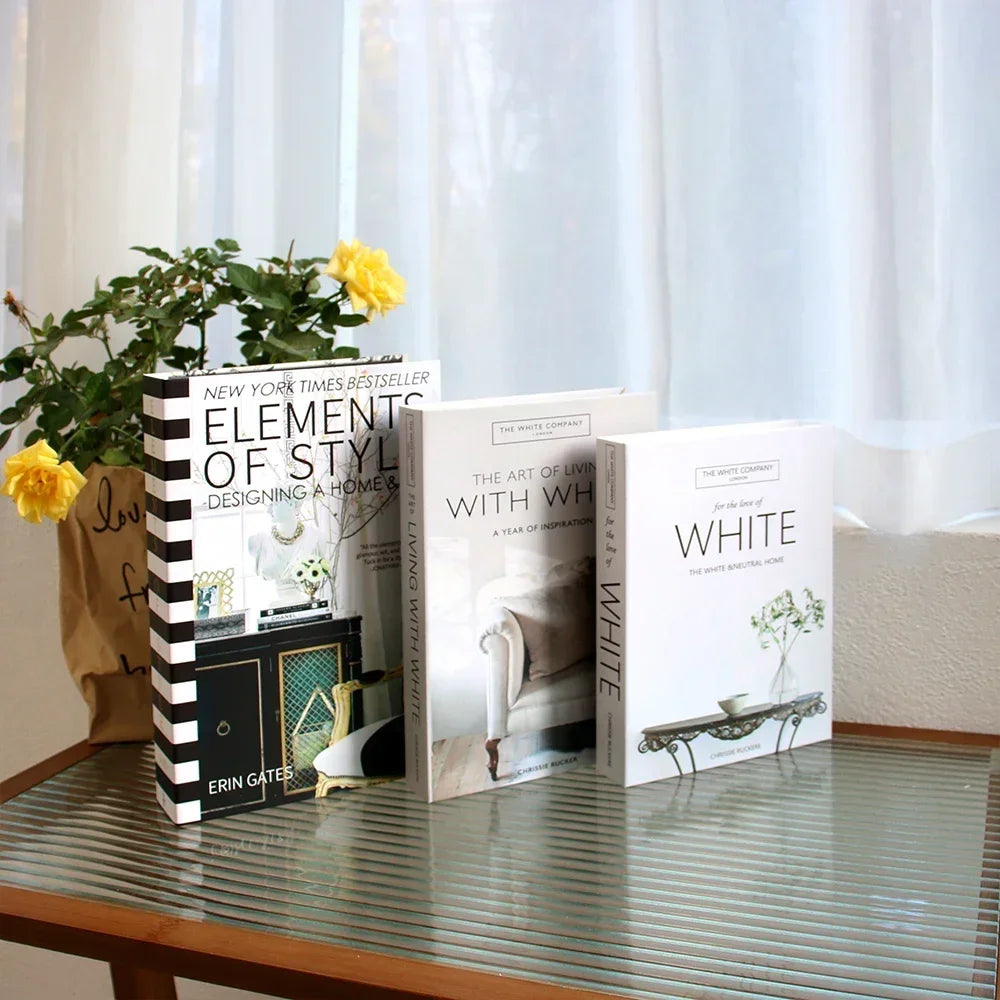 Decorative Faux Books Cardboard Foldable Set Of 3 Living Room Coffee Table Styling Bookshelf Display Interior Decor | Thomler
