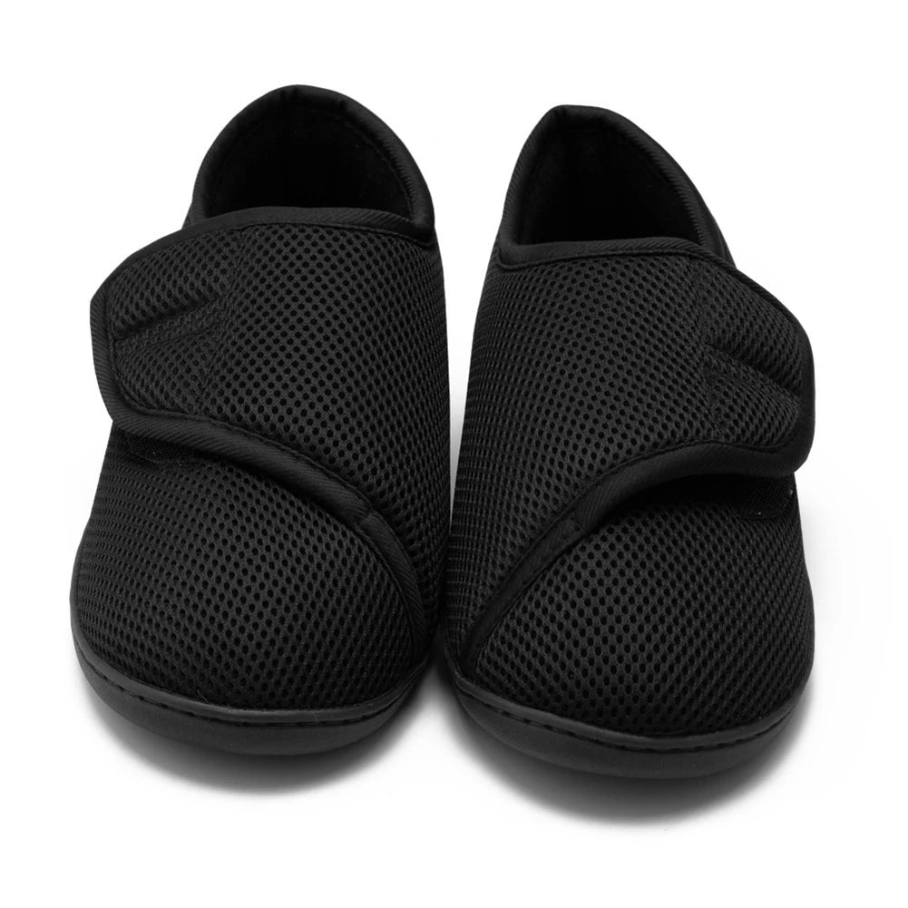 Adjustable Wide-Width Comfort Sneakers for Swollen Feet – Breathable Slip-On Walking Shoes with Hook-and-Loop Closure | Thomler