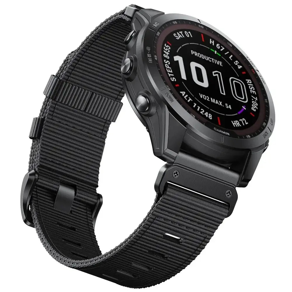Tactical Woven Smartwatch Strap | Quick-Release Replacement Band for Fitness Tracking | Adjustable Lightweight Nylon Wristband | Thomler