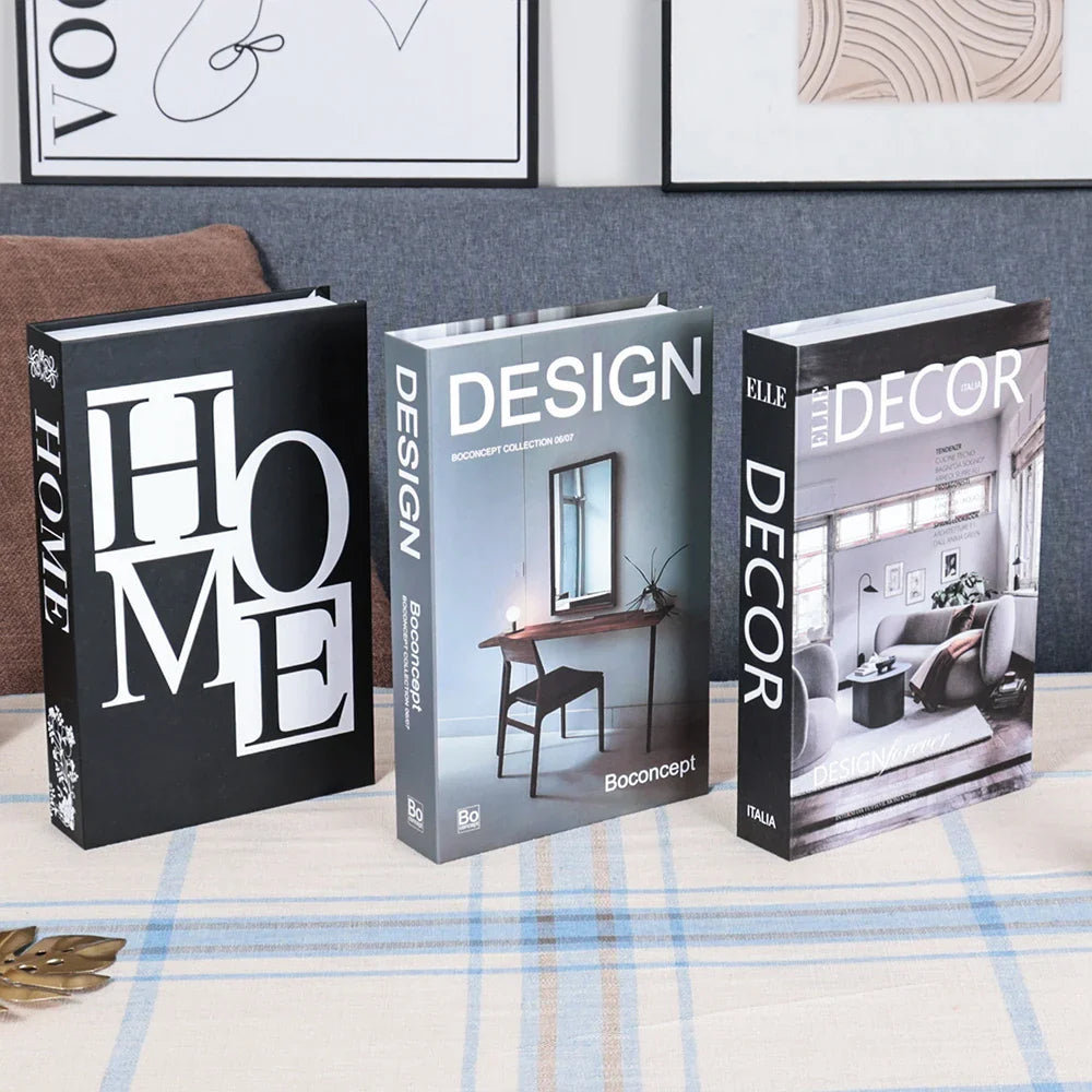Decorative Faux Books Cardboard Foldable Set Of 3 Living Room Coffee Table Styling Bookshelf Display Interior Decor | Thomler