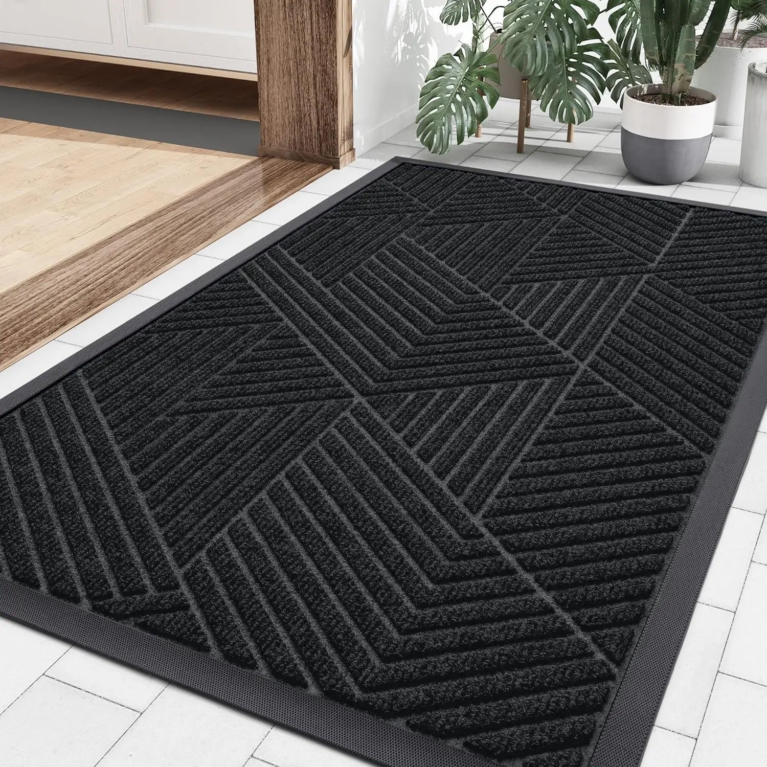 Entryway Rug Non-Slip Absorbent Indoor Outdoor Welcome Mat for Front Door Hallway Patio Garage Apartment Entrance Home Decor | Thomler