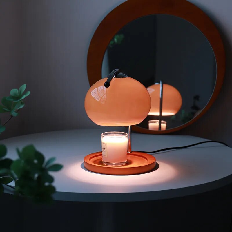 Flameless Halogen Candle Melting Lamp with Adjustable Warmth & Vintage Design | Thomler