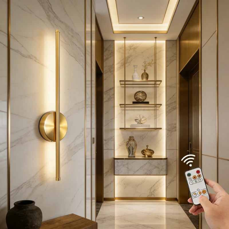 Rechargeable Cordless LED Wall Sconce Light with Remote Control Magnetic Mount for Living Room Bedroom Hallway Study | Thomler