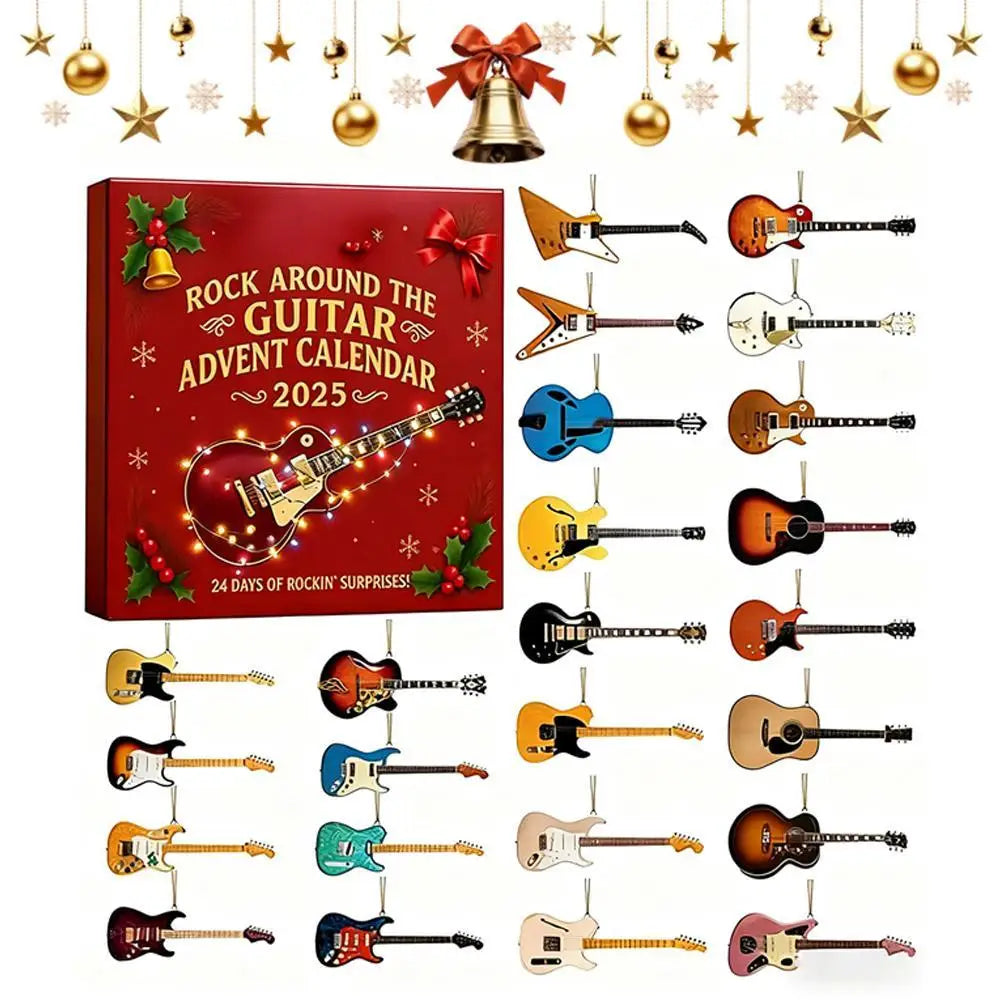 Guitar-Themed Countdown Calendar with 24 Daily Surprises – Music Gifts for Kids & Teens | Thomler