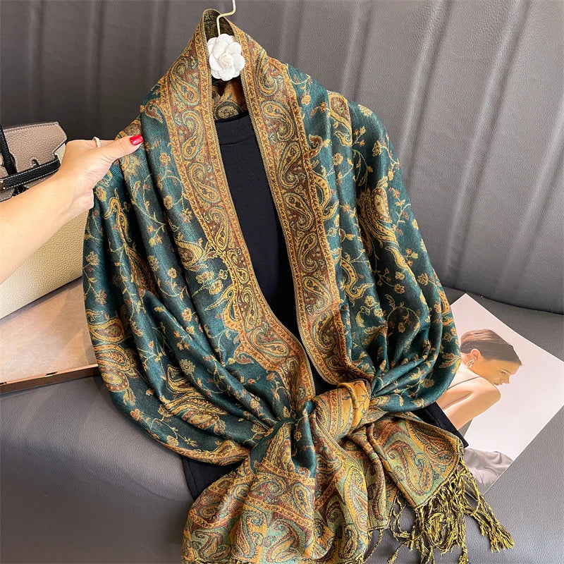 Women's Soft Cashmere-Feel Wrap Shawl – Lightweight Year-Round Fashion Accessory for Everyday Warmth | Thomler