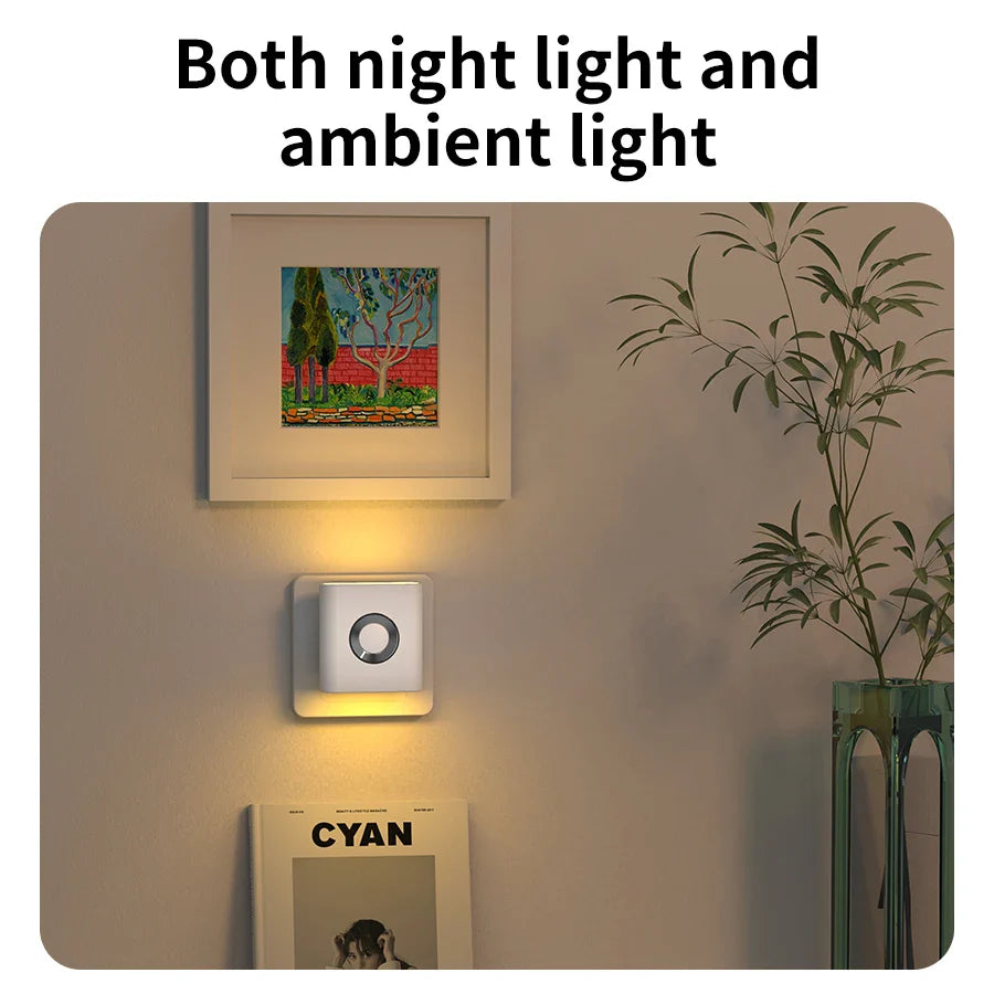 Night Light Plastic 3.0 m Motion Sensor Warm White Hallway Bedroom Plug In LED Wall Lamp Automatic Radar Safety Light | Thomler