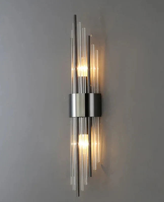 Dual-Direction Crystal Wall Sconce with Gold-Plated Finish for Bedroom & Hallway Accent Lighting | Thomler