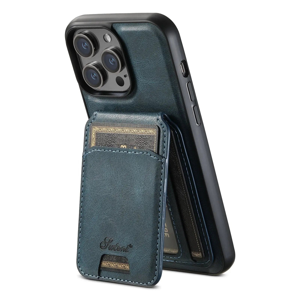 Folio Phone Case with Card Holder for iPhone 15, 15 Pro, 15 Plus, 15 Pro Max – Textured Finish with Raised Edge Protection | Thomler