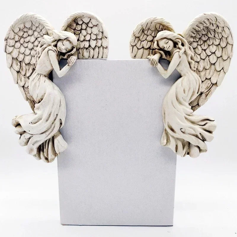 Angel Wing Wall Sculpture for Doorways & Corners – Resin Guardian Décor for Home, Entryway, Garden – Spiritual Protector Art | Thomler