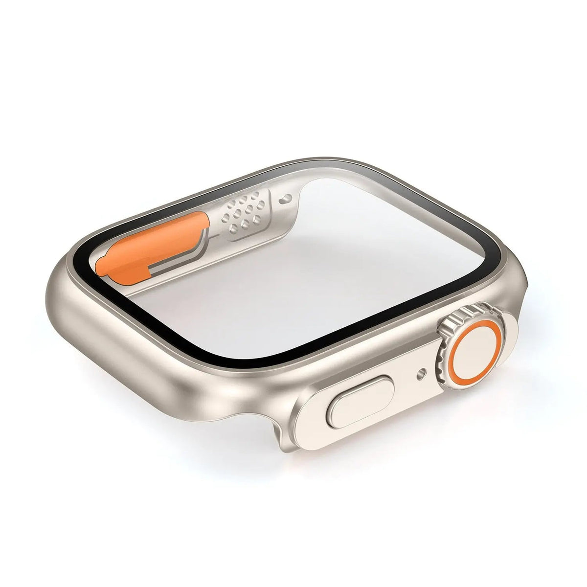 Hardened Glass Shield Case for Apple Watch Series 7/8/SE – Full Display Coverage, Crown Access, 40-45mm Sizes | Thomler