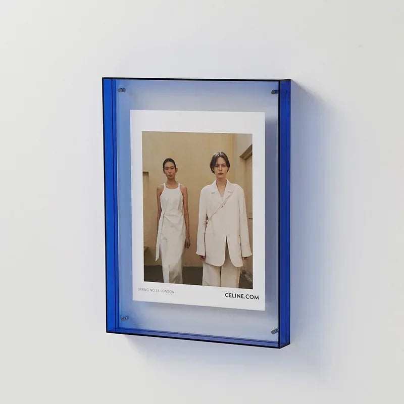 Clear Acrylic Photo Frame with Stand | Double-Sided Desktop Display for Pictures & Postcards | Freestanding Picture Holder | Thomler