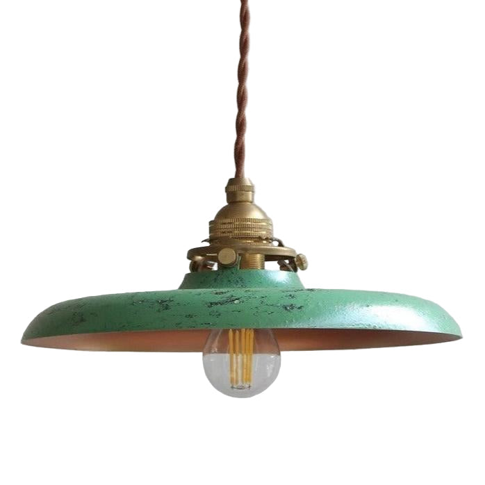 Pendant Light Iron 13.8 in Blue Adjustable Kitchen Island Dining Industrial Vintage Hanging Ceiling Lamp | Thomler