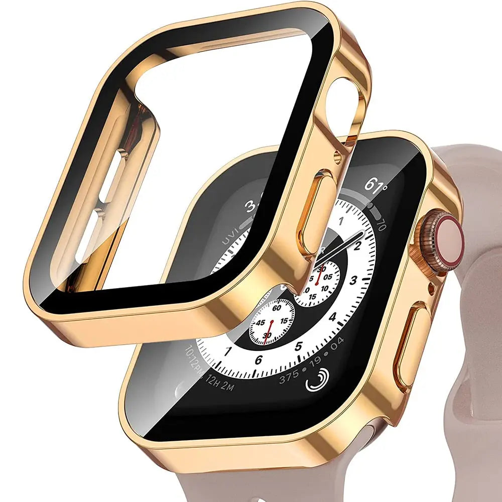 Snap-On Full-Coverage Screen & Body Shield for Apple Watch Series 4-9 – Tempered Glass & PC Armor | Thomler