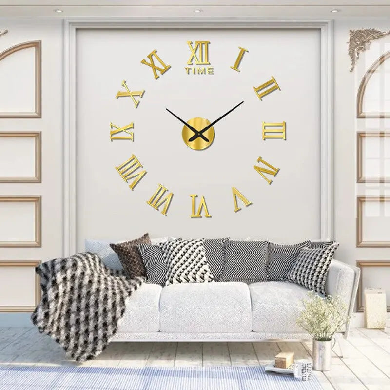 Wall Clock Acrylic 40.0 cm Roman Numeral Living Room DIY Decorative Timepiece Modern Office Wall Décor | Thomler