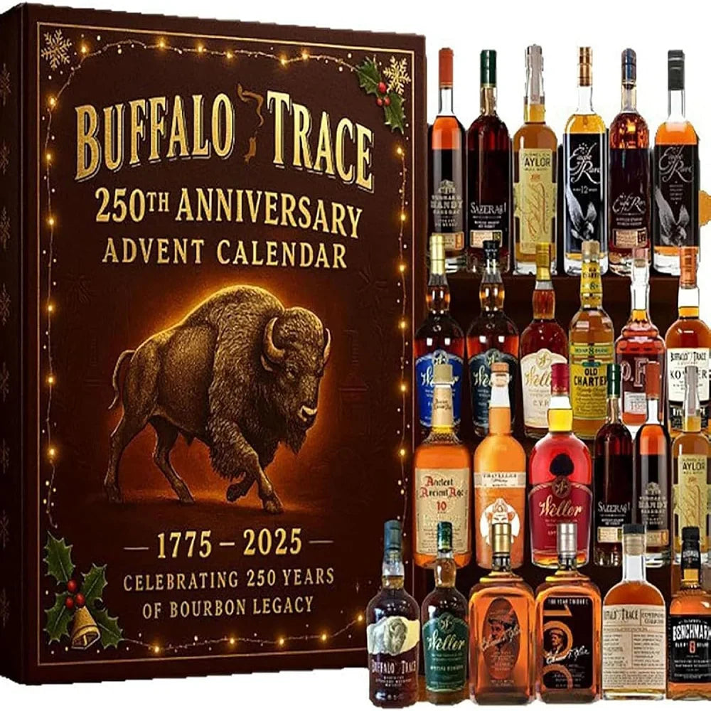 24-Day Whiskey Advent Calendar with Mini Bottles for Christmas Countdown | Holiday Gift Set for Spirits Lovers | Single Malts & Bourbons | Thomler