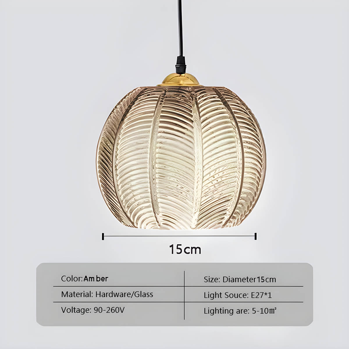 Pendant Light Glass 25.0 cm Green Dining Room Kitchen Island Hanging Ceiling Lamp Ribbed Globe E27 Retro Lighting | Thomler