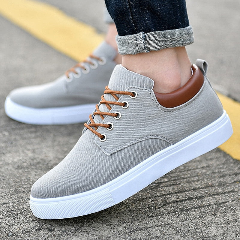 Canvas Sneakers for Men with Platform Sole – Casual Lace-Up Shoes for Work, Weekends & Everyday Wear | Thomler