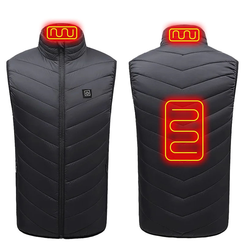 USB-Powered Body Warmer Vest with 21 Heating Zones for Outdoor Activities & Winter Sports | Thomler