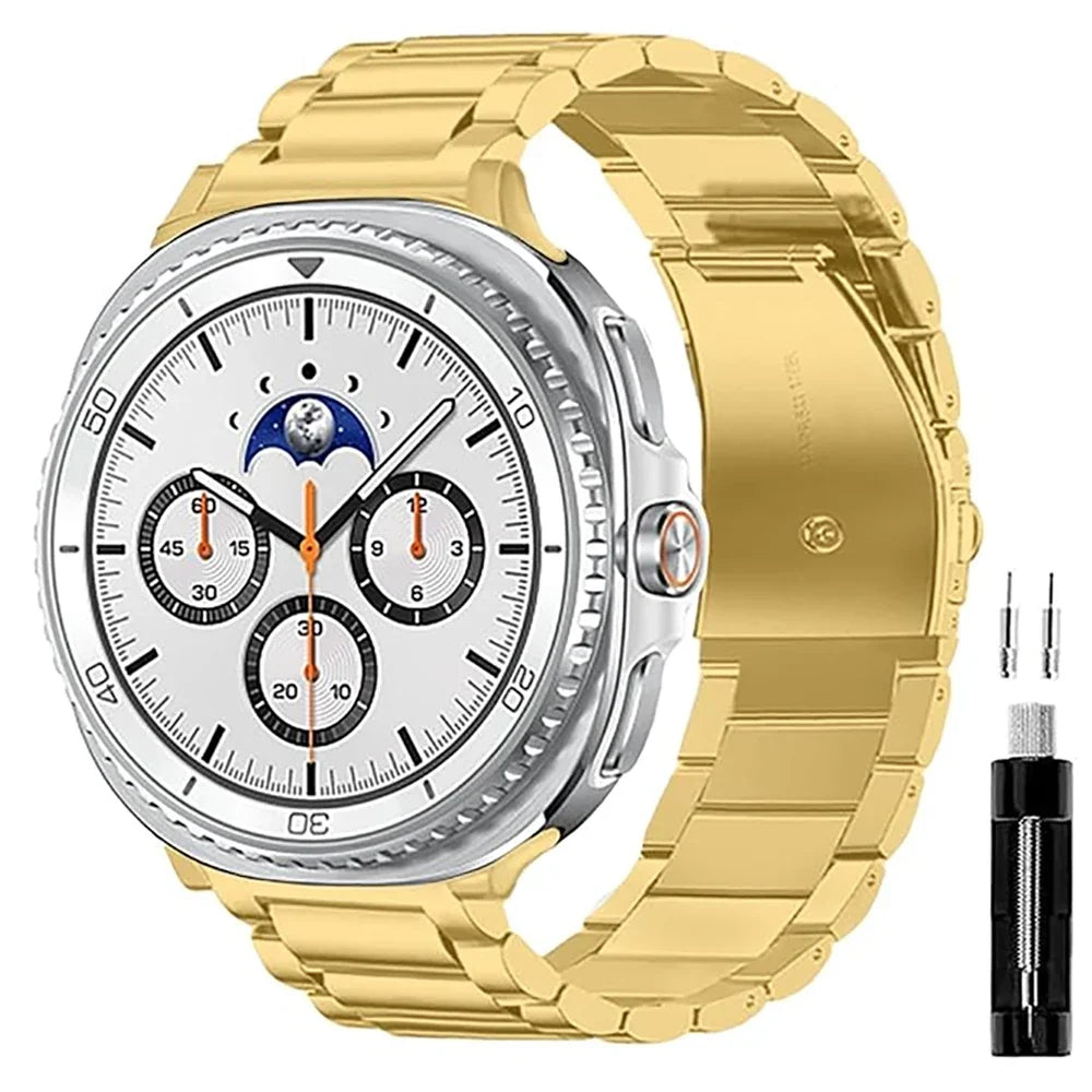 Stainless Steel Link Band for Galaxy Watch 9, Watch 8 & Watch 8 Classic – Premium Metal Bracelet Strap with Quick-Release Links – Fits | Thomler