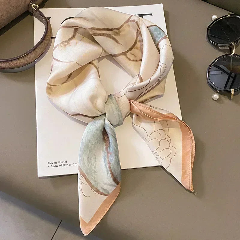 Satin Square Scarf for Women – Multi-Purpose Accessory for Hair, Neck, Bag & Headwrap | Thomler